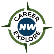 The Career Explore Northwest Logo in color, which is shaped like a compass.